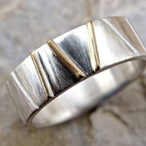 Silver-and-14K-Gold-Geometric-Pattern-Viking-Wedding-Ring2-600x450-1