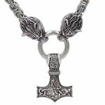 Handmade-Thor-Hammer-with-Wolf-Heads-Pendant-Necklace-600x600-1