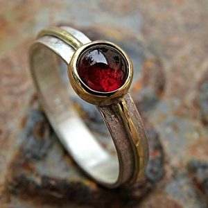 Viking-Garnet-Engagement-and-Wedding-Ring1