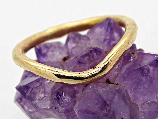 raw blue diamond and 14k yellow gold nesting viking engagement ring6