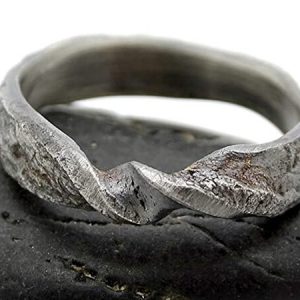 infinity viking wedding band made of molten sterling silver1 1