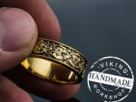 14k gold jormungandr with norse ornament handmade norse jewelry 1 min