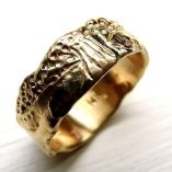 viking wedding band gold engagement ring molten gold4